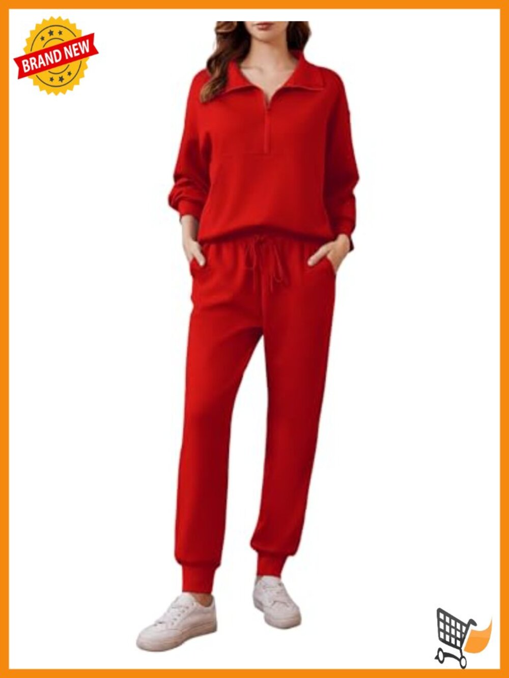 2 Piece Long Sleeve Half Zip Tracksuit Jogger Set